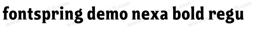 fontspring demo nexa bold regular字体转换